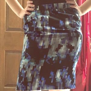 Multicolored Pencil Skirt
